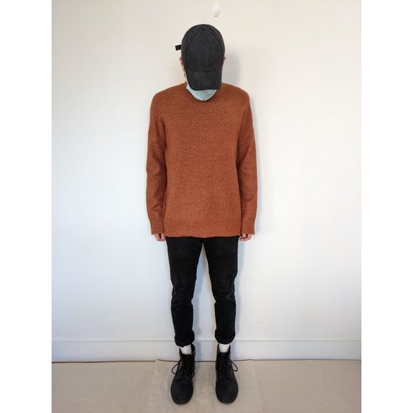 Oak + Fort Burnt Orange Oversized Sweater (Size: XS) - Picture 3 of 4